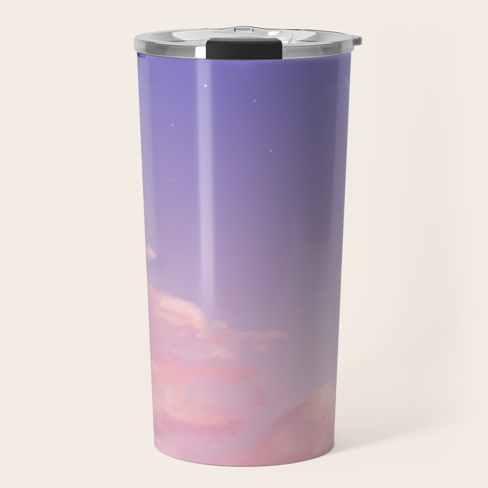 Sky Purple Aesthetic Lofi Travel Mug Gallery Image 1