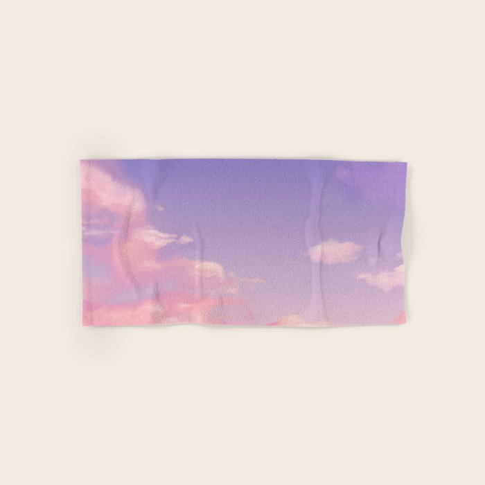 Sky Purple Aesthetic Lofi Bath Towel Gallery Image 1