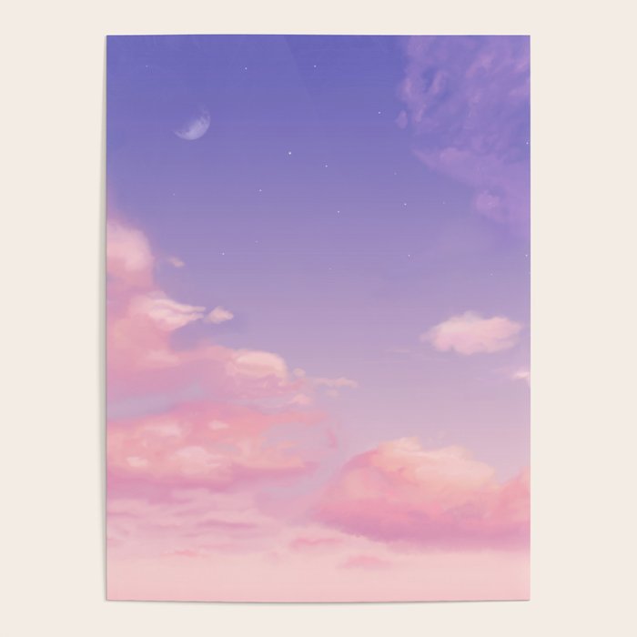 Sky Purple Aesthetic Lofi Poster Gallery Image 4