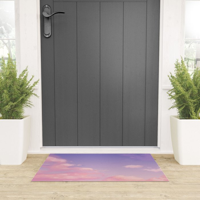 Sky Purple Aesthetic Lofi Welcome Mat Gallery Image 3
