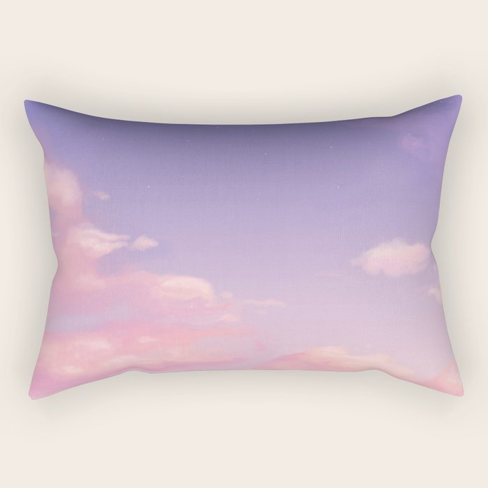 Sky Purple Aesthetic Lofi Rectangular Pillow Gallery Image 1