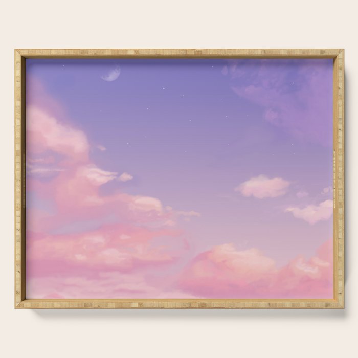 Sky Purple Aesthetic Lofi Serving Tray Gallery Image 1