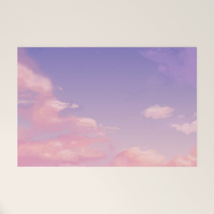 Sky Purple Aesthetic Lofi Welcome Mat Gallery Image 1