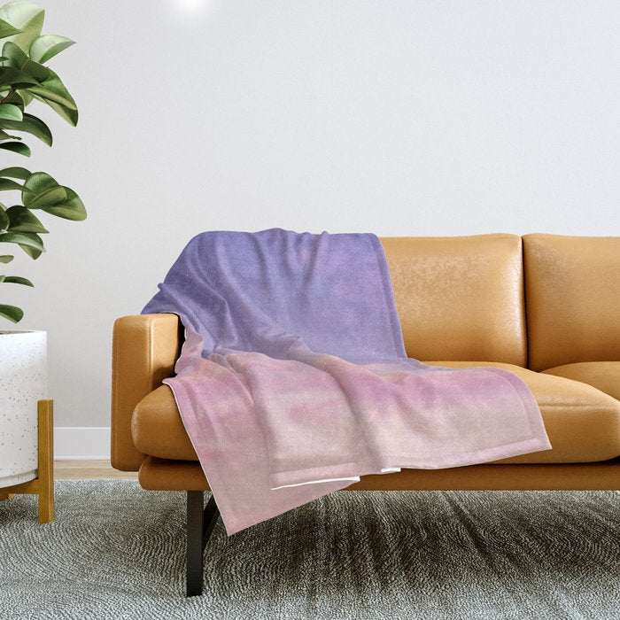 Sky Purple Aesthetic Lofi Throw Blanket Gallery Image 1