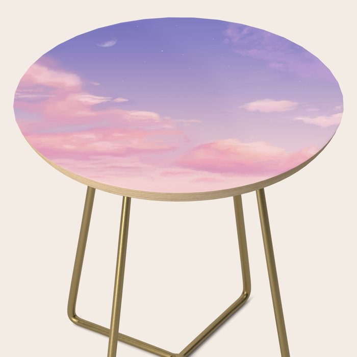 Sky Purple Aesthetic Lofi Side Table Gallery Image 2