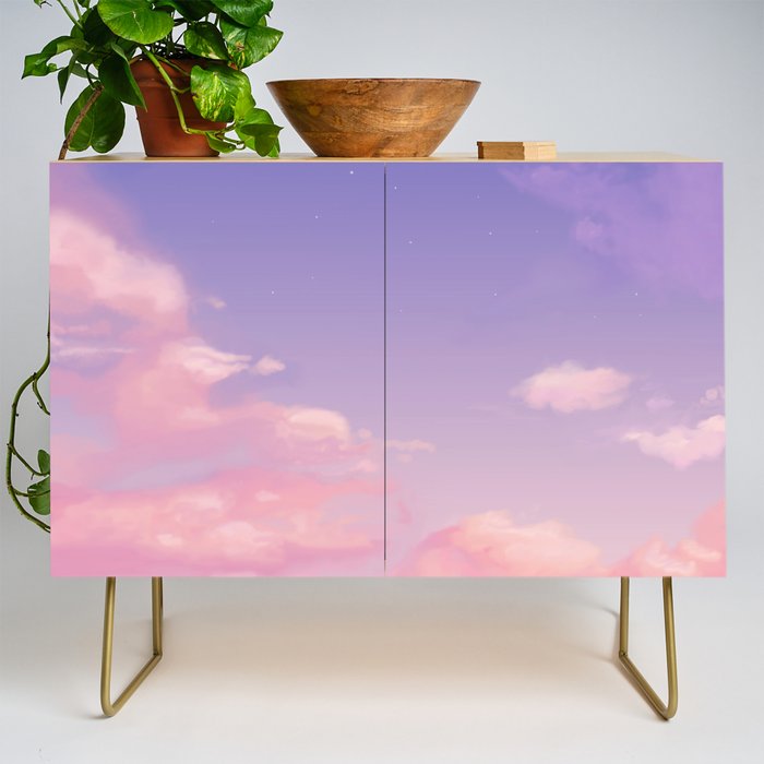 Sky Purple Aesthetic Lofi Credenza Gallery Image 1