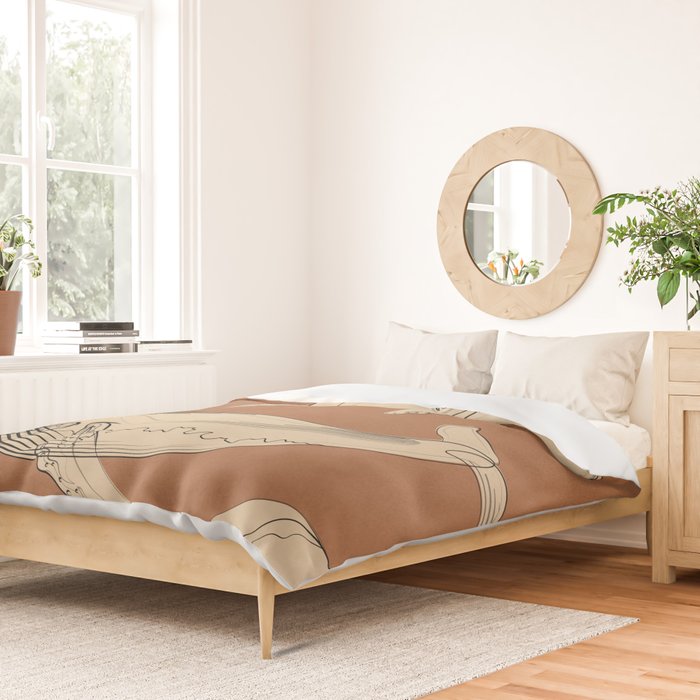 Modern Minimalist Abstract Whales 2 Duvet Cover Gallery Image 2