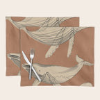 Modern Minimalist Abstract Whales 2 Placemat Gallery Image 1