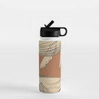 Modern Minimalist Abstract Whales 2 Water Bottle Gallery Image 1