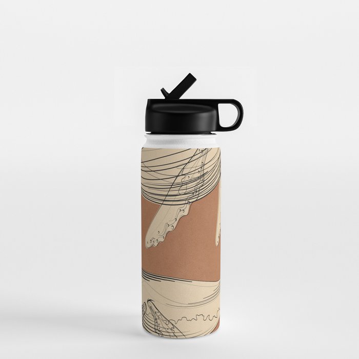 Modern Minimalist Abstract Whales 2 Water Bottle Gallery Image 1