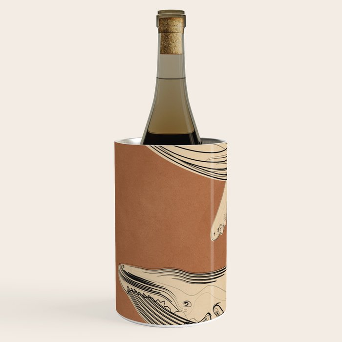 Modern Minimalist Abstract Whales 2 Wine Chiller Gallery Image 2