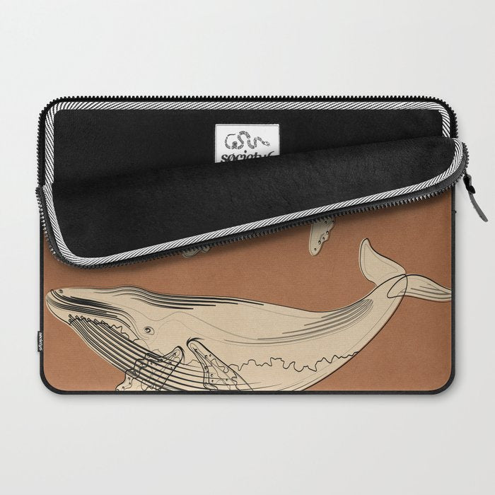 Modern Minimalist Abstract Whales 2 Laptop Sleeve Gallery Image 2