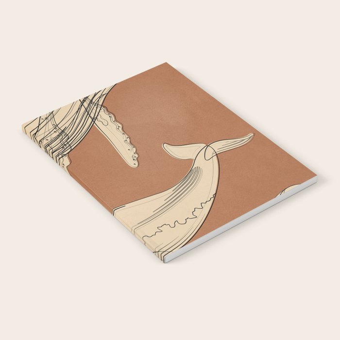 Modern Minimalist Abstract Whales 2 Notebook Gallery Image 1