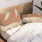 Modern Minimalist Abstract Whales 2 Pillow Sham Gallery Image 2