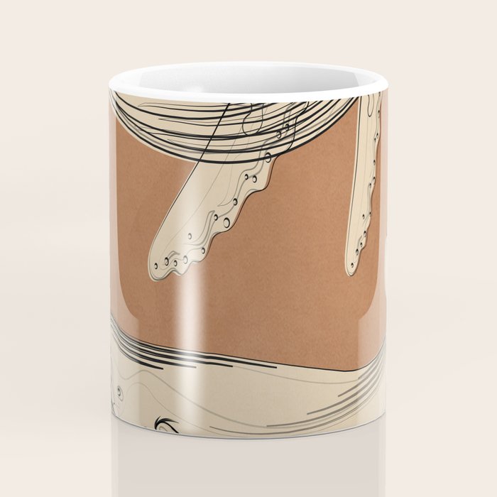 Modern Minimalist Abstract Whales 2 Coffee Mug Gallery Image 4