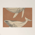 Modern Minimalist Abstract Whales 2 Welcome Mat Gallery Image 1
