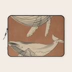 Modern Minimalist Abstract Whales 2 Laptop Sleeve Gallery Image 1