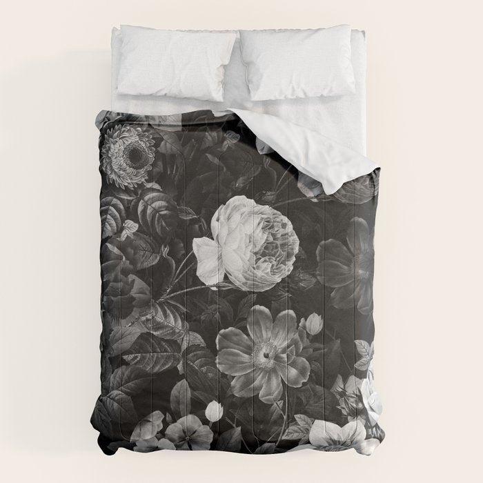 Black and White Garden Comforter Gallery Image 1
