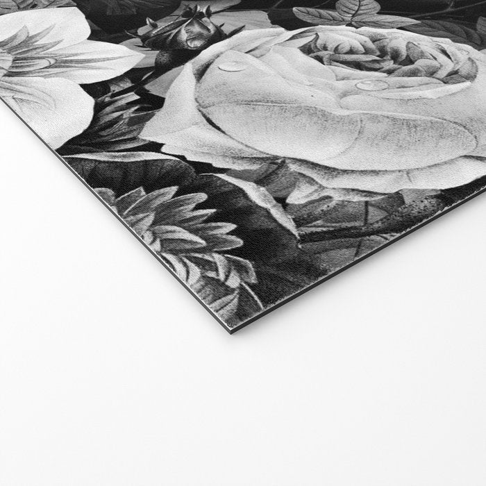 Black and White Garden Welcome Mat Gallery Image 2