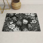 Black and White Garden Rug Gallery Image 1
