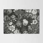 Black and White Garden Rug Gallery Image 2