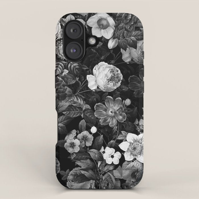 Black and White Garden iPhone Case Gallery Image 1