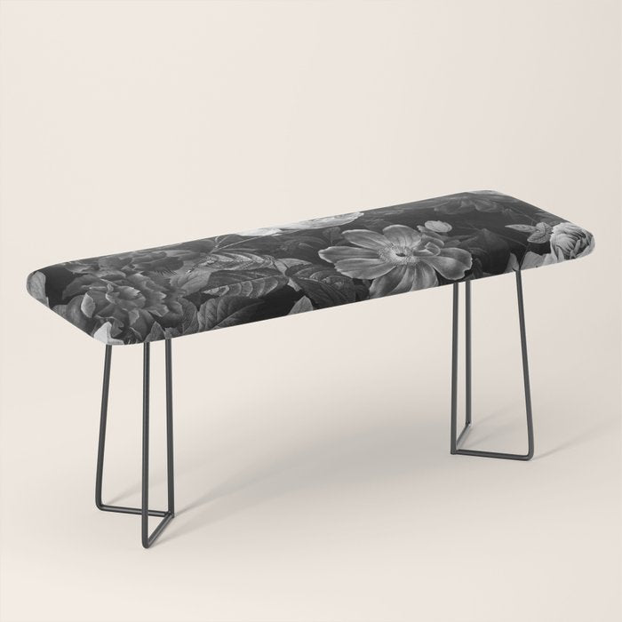 Black and White Garden Bench Gallery Image 1