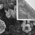 Black and White Garden Wall Tapestry Gallery Image 3