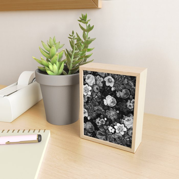 Black and White Garden Mini Art Print Gallery Image 2