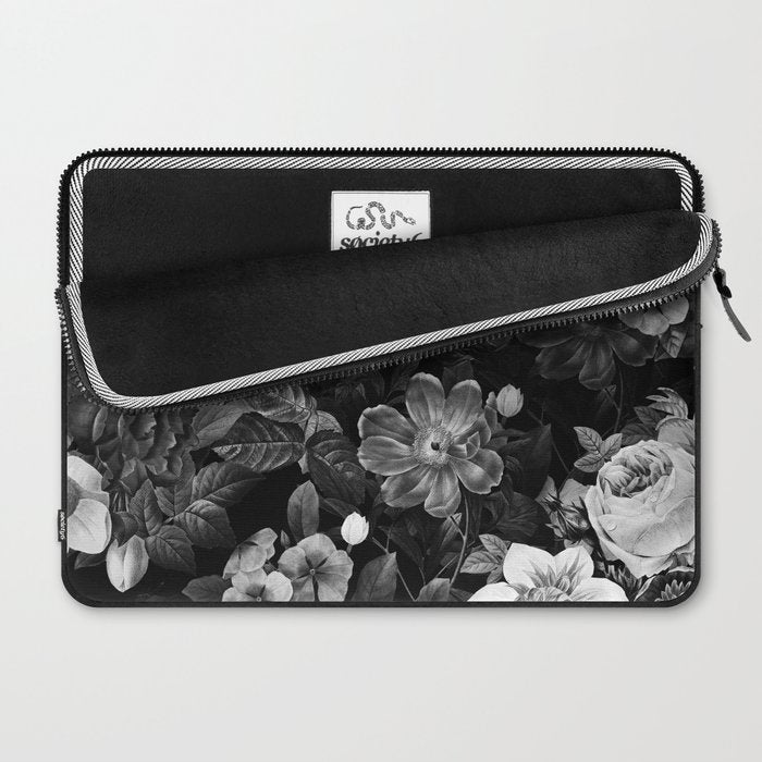 Black and White Garden Laptop Sleeve Gallery Image 2