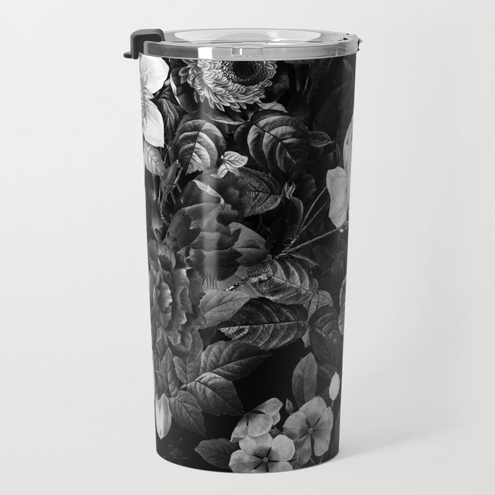 Black and White Garden Travel Mug Gallery Image 3