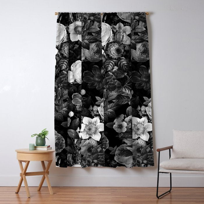 Black and White Garden Window Curtain Gallery Image 1