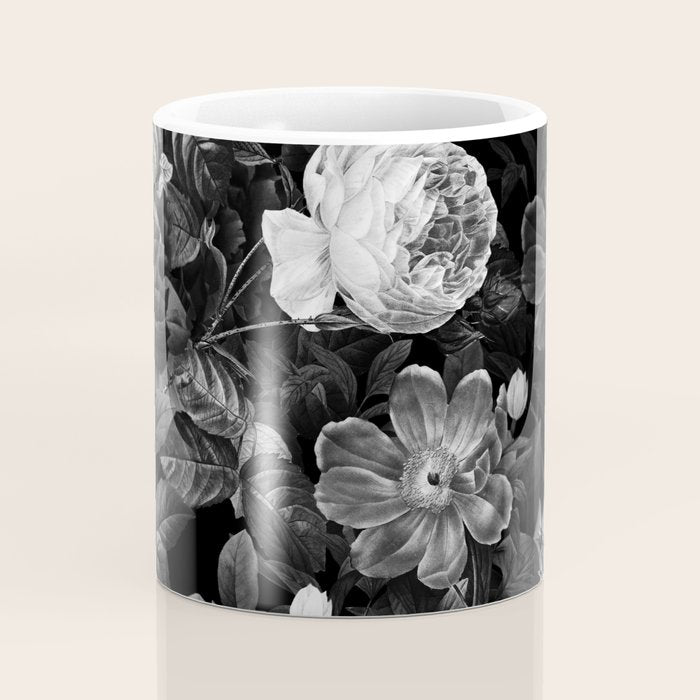 Black and White Garden Coffee Mug Gallery Image 4