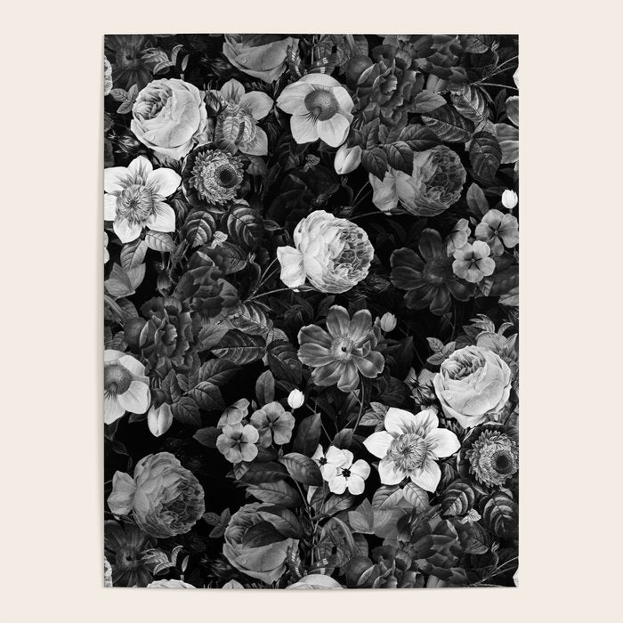 Black and White Garden Poster Gallery Image 4