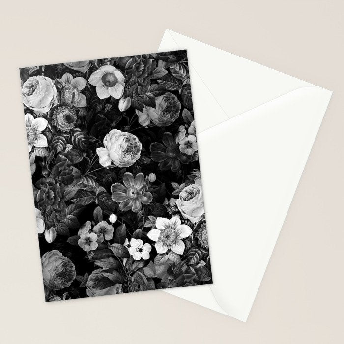 Black and White Garden Stationery Card Gallery Image 2