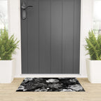 Black and White Garden Welcome Mat Gallery Image 3