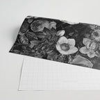 Black and White Garden Wrapping Paper Gallery Image 2