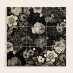 Black and White Garden Wood Wall Art Gallery Image 1