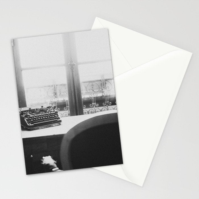 The Writer's Life - Black and White Paris Photography Stationery Card Gallery Image 2