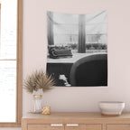 The Writer's Life - Black and White Paris Photography Wall Tapestry Gallery Image 2