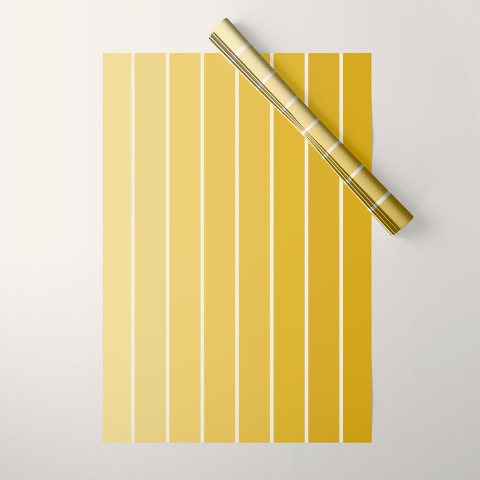 Gradient Arch XXV Gold Sunshine Mid Century Modern Rainbow Wrapping Paper Gallery Image 1