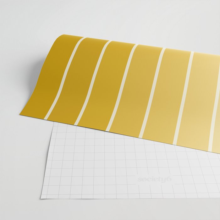 Gradient Arch XXV Gold Sunshine Mid Century Modern Rainbow Wrapping Paper Gallery Image 2