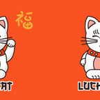 Lucky Cat Illustration Coffee Mug Gallery Image 2