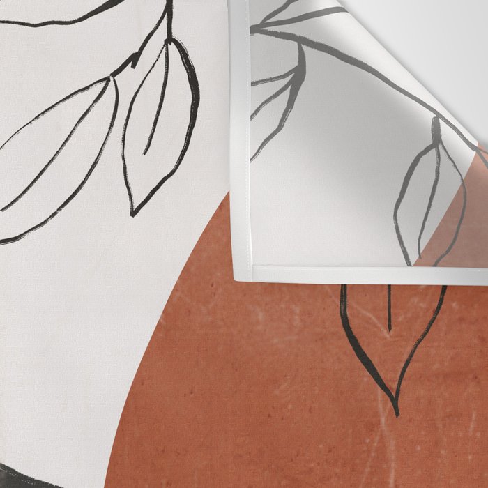 Abstract Shapes and Leaves 2 Wall Tapestry Gallery Image 3