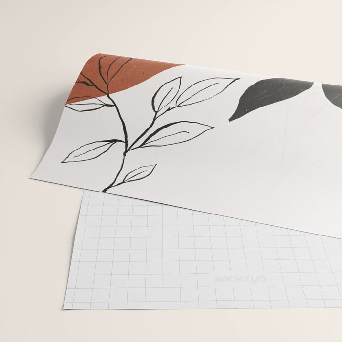 Abstract Shapes and Leaves 2 Wrapping Paper Gallery Image 2