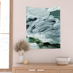 grey green brushstrokes 2 Wall Tapestry Gallery Image 2