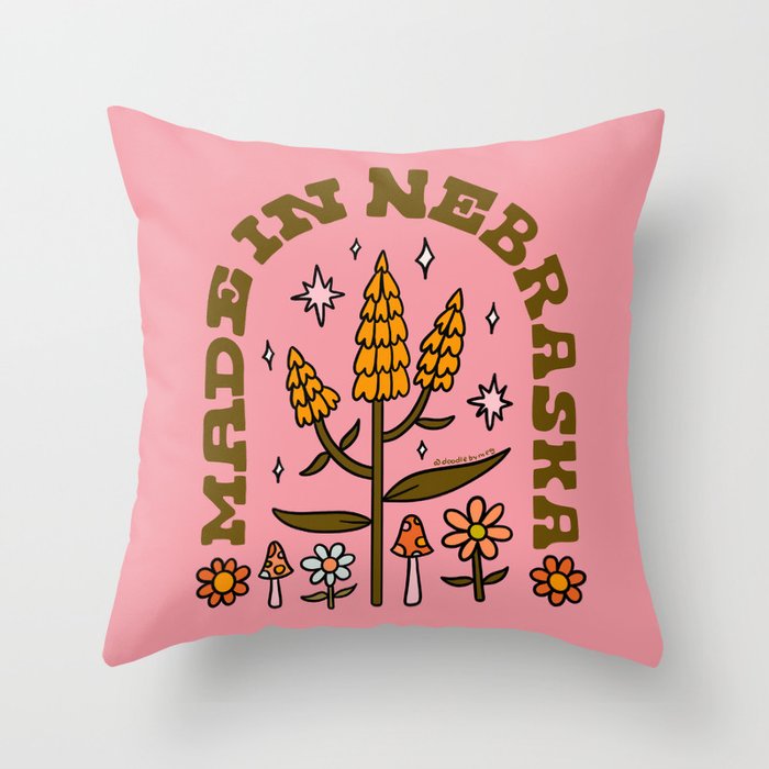 Made In Nebraska Throw Pillow Gallery Image 6