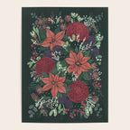 Wild Flowers Winter Bouquet (Enchanting Hidden Monsters in Dark Floral) Poster Gallery Image 4