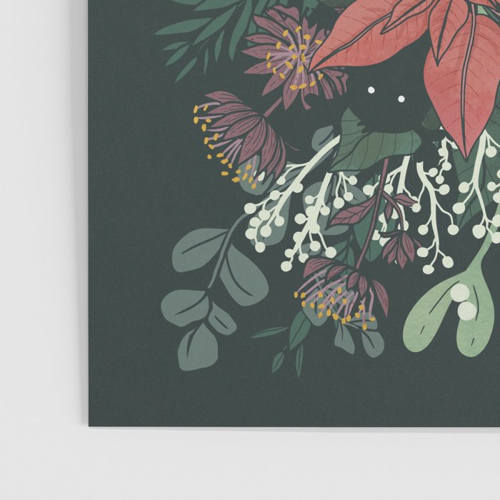 Wild Flowers Winter Bouquet (Enchanting Hidden Monsters in Dark Floral) Poster Gallery Image 3