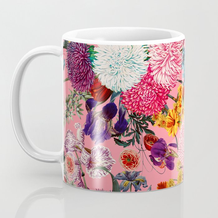 Floral Pink Pattern Coffee Mug Gallery Image 3